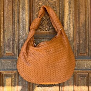 Melie Bianco Brigitte Medium Satchel Tan